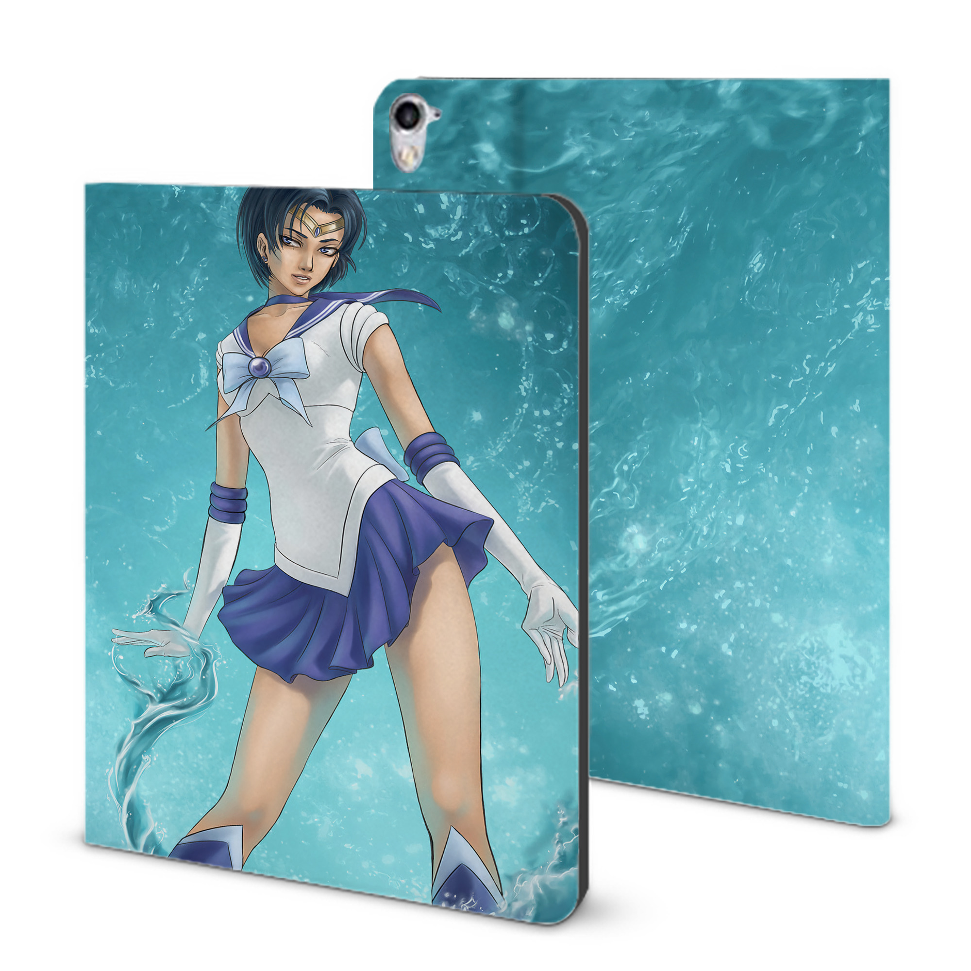 （画像用） 美少女戦士セーラームーン Sailor Moon IPad ケース ブック型 PUレザー TPU 耐衝撃 軽量 薄型 ペン収納なし 全面保護 IPad 各モデル対応